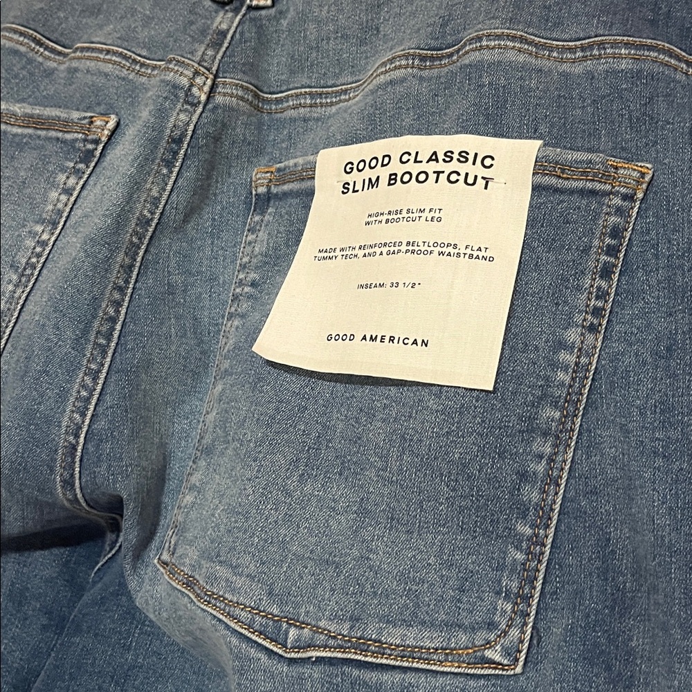 Good American Good Classic Slim Bootcut Jeans - Picture 6 of 10